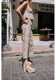 Resim Natalis Kadın Bej Espadrıl Taban İspanya Uretımı İthal Sandalet Bej 