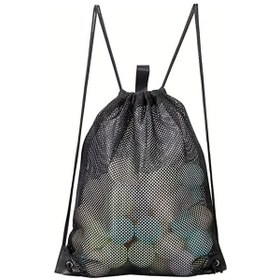 Resim Awesomestore Siyah Büyük Boy Taşınabilir Meyve Sebze File Sırt Çantası Çamaşır Torbası Siyah 