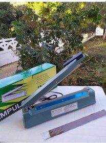 Resim 30 Cm Demir Gövde Poşet Yapıştırma Kapama Makinesi-Hızlı 