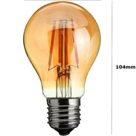 Resim Robolog A60 Standart Tip Flamanlı Rustik LED Ampul 4 Watt 3 Adet 