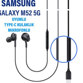 Resim EXENAR Type C Kulaklık Samsung Galaxy M52 5G Uyumlu Kulaklık 