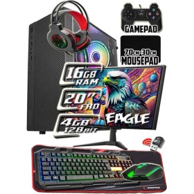 Resim Warbox Eagle 16GB Ram X5650 Işlemci 256GB SSD R7 240-4GB E.kartı 20" Monitör Gaming Takım Bilgisayar 