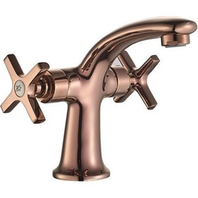 Resim Nsk Lavabo Bataryası Trinity Çift Kollu Tek Gövde Bronz N3013124 