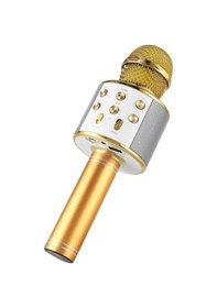 Resim Meax Ms-858 Kablosuz Karaoke Mikrofonu Bluetooth Hoparlör Gold 
