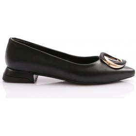 Resim Dgn 2810 Kadin Yuvarlak Tokali Babet 2810-1423-R1534 Siyah 