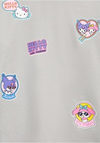 Resim Mavi - Hello Kitty Baskılı Gri Tişört 7610423-70075 Gri 