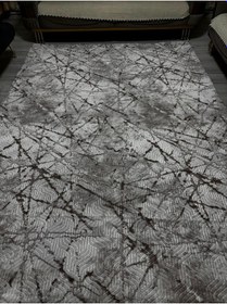 Resim Sarar 6 M² Lastiksiz Halı Örtüsü Zikzaklı Desen Kahverengi 