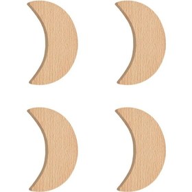 Resim Suntek Magideal 4 Parça Dresser Dolap Çekmece Kreş Için Boho Ahşap Ay 