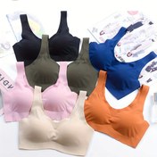 Resim 6'lı Kadın Dikişsiz, Sütyen ve Dikişsiz Sütyen - Dolgusuz, Push-Up Tasarımı, Yumuşak Günlük Uyku ve Günlük Giyim, Düz Renk, Rahat ve Şık, Günlük Giyim için Mükemmel, Konforlu İç Giyim | Dikişsiz Tasarım | Yumuşak Kumaş 