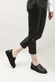 Resim Gönderi(R) Gönderi R Kadın Siyah Dolgu Taban Hakiki Deri Ayakkabı Gdza13424294 Siyah 