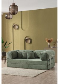 Resim Legom Stil Aktivite Koltuğu Yatak Olabilen Çok Amaçlı Kanepe Yeşil Yeşil 