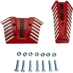 Resim Dashanshop 2/3 Parça Otomatik Şanzıman Pedal Kılıfları Kırmızı Alüminyum Debriyaj Fren 