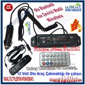 Resim Çakmaklık Girişli Oto Teyp Dönüştürücü Bluetooth Aux Sd Kart Usb 
