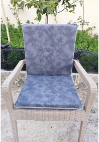 Resim 6 Adet Komutan Arkalıklı Sandalye Minderi, Extra Kalın-k.gri Koyu Gri 