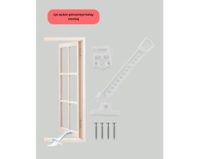 Resim Zero Land Flzdgnkr Çocuk Güvenliği Için Cam Pencere Kilidi 3 Adet 
