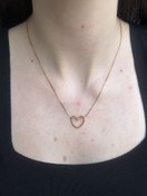 Resim Aşk Düğümü Gold Kolye 