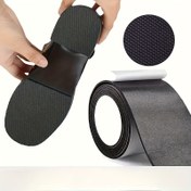 Resim 1 Rulo Kalın Kaymaz Aşınmaya Dayanıklı Ayakkabı Tabanı Etiketi - Anti-Abrasyon Topuk, Daha Sessiz, Ses Gideren Kalın Topuk Koruma, Dayanıklı Kauçuk Taban ile Siyah Fiberglas Katman, Yüksek Topuklu Ayakkabılar için İdeal, Topuk Koruma | Kaymaz Taban | Dayanıklı Kauçuk Taban, Topuk Koruyucuları 