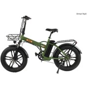 Resim motosergen Alba Fold F Standart 500 Watt Katlanır Elektrikli Bisiklet Orman Yeşili Nfc 48v 10,4 Ah Batarya 