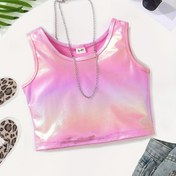 Resim Kızlar İçin Yaz Modası Atlet - Kolsuz, Gradyan Renk, Esnek Polyester Karışımı, Makinede Yıkanabilir - Partiler & Günlük Kullanım İçin Mükemmel 