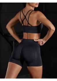 Resim Ellz Siyah Kısa Bisiklet Şortları 155214314 Siyah 