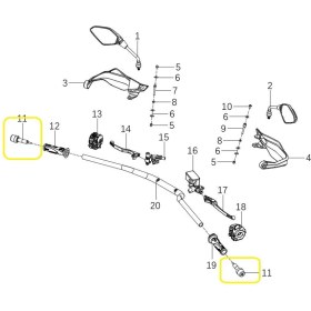 Resim Barossa GV650 Gidon Topuzu 1ADET 