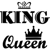 Resim King Queen Seti Sticker 10 x 10 cm 