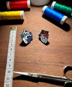 Resim Heart in Bloom - Anatomik Kalp ve Çiçek Figürlü Broş Seti 