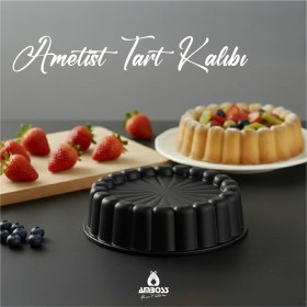 Resim Amboss Ametist 26 cm Döküm Tart Kalıbı ( Siyah ) 