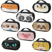 Resim Sevimli Hayvan Baskılı Diyabet Malzemesi Organizatör Çantası, İlk Bakışta Geniş Kapasite ve Güvenli Fermuar Kapanmasıyla - Esnek Halkalı İnsulin Kasanız, Renk Kodlu Bölmeler, Şeker Yönetimi için Dayanıklı Seyahat Okul İşi Uygundur - İnsulin Pompaları & Test Şeritleri ile uyumlu - Sevimli hayvan yüzleri (Aslan, Panda, Tavşan, İnek, Domuz, Kedi, Ayı) Kolay Taşınabilir Saplı Sağlam Siyah Fermuarlı tasarım 