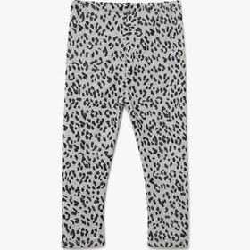 Resim Kız Bebek Leopar Baskılı Beli Lastikli Tayt 