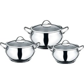 Resim Kahramanlar Çelik Elit 3'Lü Orta Boy Güveç Tencere Seti 