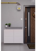 Resim Ceha Tablalı 4'lü Metal Ayakkabılık - Beyaz K.AYK-2.4 /G/P 9010 