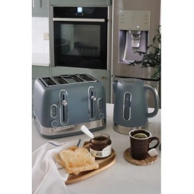 Resim Laura Ashley Sage Leaf 4 Dilim Ekmek Kızartma Makinesi 2300W 