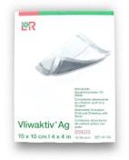 Resim Vliwaktiv Ag Emici Pedli Aktif Karbon Yara Örtüsü 10 Cm X 10 Cm - 10 Adet 