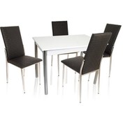 Resim Beymobilya Akasya Gözde Mutfak Masa Takımı (Deri) 