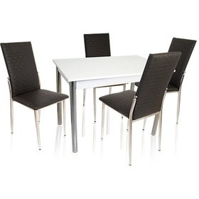 Resim Beymobilya Akasya Gözde Mutfak Masa Takımı (Deri) 