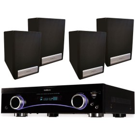 Resim GoldMaster 4 Adet Hoparlör Anfi AV-313 Set Ev Sinema Sistemi 