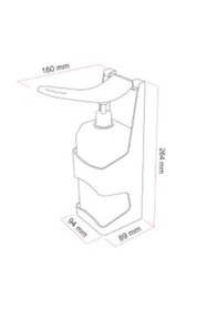 Resim NOSSA Dezenfektan Aparatı Plastik 1000 Ml. Duvara Askı Tip Plastik 