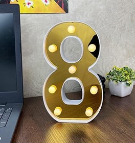 Resim giftmoda 3D Işıklı Led Sayı Dekoratif Aydınlatma Büyük Boy 8 