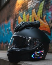 Resim Intercom Mesafeli Ipx6 Suya Dayanıklı Kask Kulaklık Sistemi 