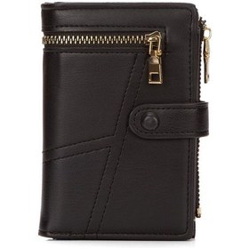 Resim Newish Polo Kadın Suni Deri Kartlık Ve Cüzdan New307 Siyah 