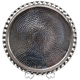 Resim Dmt Gaziantep Bakır 35cm El Dövmesi Sunum Servis Tepsisi 35cm Çirtikli 