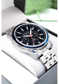 Resim Ferrucci Function Erkek Kol Saati Çelik Kordon Gümüş-mavi Bileklik 3atm Sdfer170 Gümüş - Mavi 