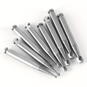 Resim 5 adet Tungsten Karbür Burs Seti - Düşük Hız Yuvarlak RA Serisi, 2.35mm Shank Çap, Parlatılmış Yüzey, Metal İşleme ve Delme için İdeal, Hex, Torx, Phillips ve Düz Sürücüler dahil 