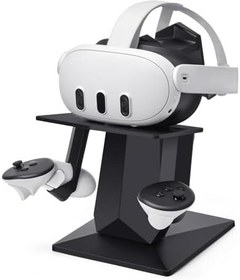 Resim VR Stand Accessories Compatible with Meta Quest 3/Quest 2/Quest 3S/, Headset Display Holder and Controller Mount Station, with More Stable and Heavy Base 