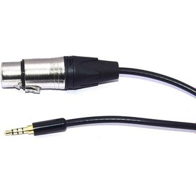 Resim Mikrofon Çevirici - Xlr 3 Pin Dişi - 3.5 Mm Trrs Erkek - 7 Metre 