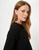 Resim Oversize Triko Kazak Uzun Bisiklet Yaka 