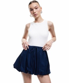 Resim Bisiklet Yaka Kolsuz Slim Fit Basic Kadın Atlet 