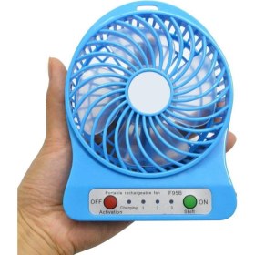 Resim Anycast Vantilatör 3 Kademe Şarjlı Mini Fan Mavi 