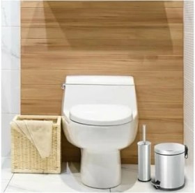 Resim Storemax Krom 2 Parça Banyo Seti - 5lt Pedallı Banyo Çöp Kovası, Tuvalet, Wc, Klozet Fırçası Seti 